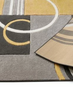 Well Woven Galaxy Waves Gold Modern Rug 6'x9' 12 Well Woven Galaxy Waves Gold Modern Rug 6'x9'