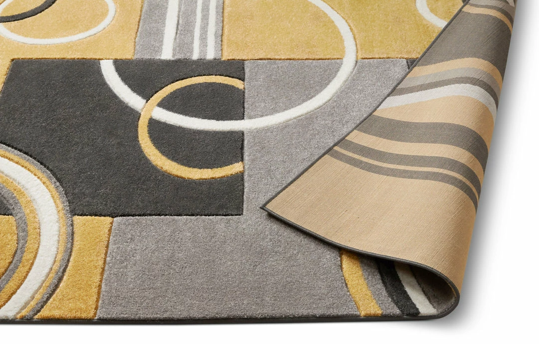 Well Woven Galaxy Waves Gold Modern Rug 6'x9' 3 Well Woven Galaxy Waves Gold Modern Rug 6'x9'