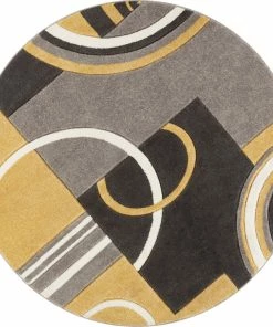 Well Woven Galaxy Waves Gold Modern Rug 6'x9' 15 Well Woven Galaxy Waves Gold Modern Rug 6'x9'