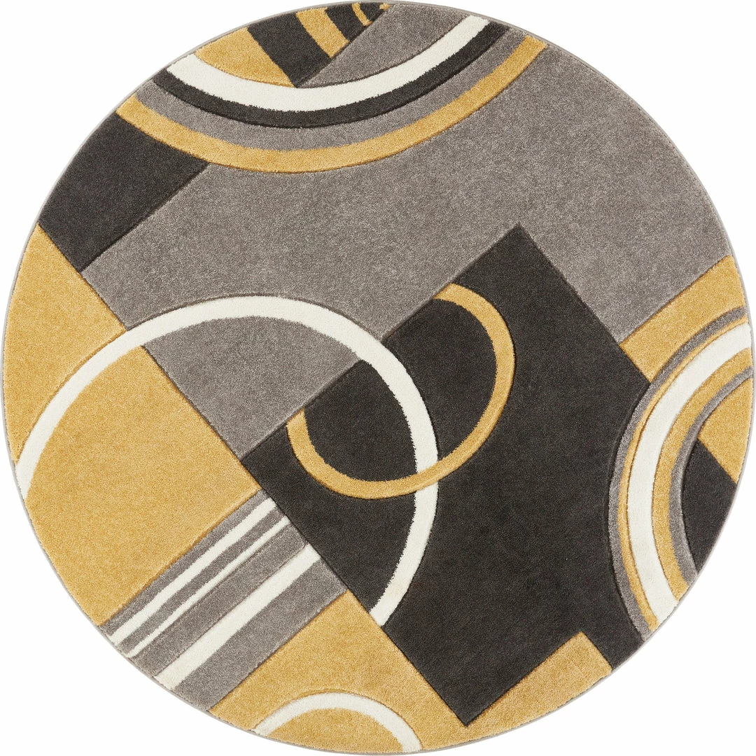 Well Woven Galaxy Waves Gold Modern Rug 6'x9' 6 Well Woven Galaxy Waves Gold Modern Rug 6'x9'