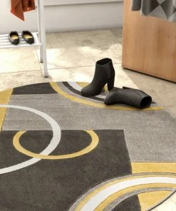 Well Woven Galaxy Waves Gold Modern Rug 6'x9' 14 Well Woven Galaxy Waves Gold Modern Rug 6'x9'