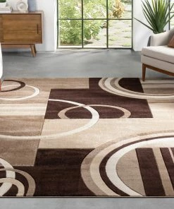 Well Woven Galaxy Waves Ivory Modern Rug 3'x5'