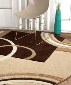 Well Woven Galaxy Waves Ivory Modern Rug 3'x5'