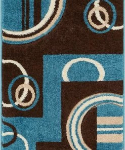 Well Woven Galaxy Waves Blue Modern Rug