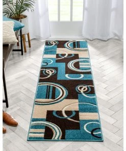 Well Woven Galaxy Waves Blue Modern Rug