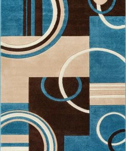 Well Woven Galaxy Waves Blue Modern Rug