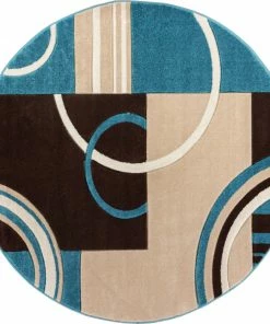 Well Woven Galaxy Waves Blue Modern Rug