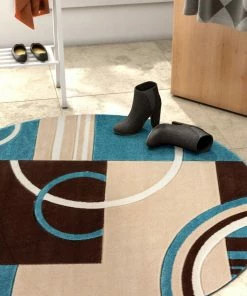 Well Woven Galaxy Waves Blue Modern Rug