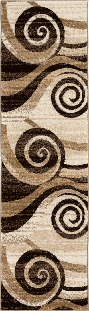 Well Woven 5'x7' Whirlwind Brown Modern Rug 9 Well Woven 5'x7' Whirlwind Brown Modern Rug