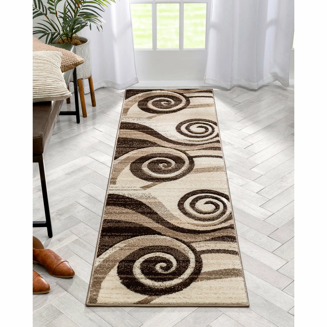 Well Woven 5'x7' Whirlwind Brown Modern Rug 10 Well Woven 5'x7' Whirlwind Brown Modern Rug