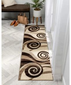 Well Woven 5'x7' Whirlwind Brown Modern Rug 25 Well Woven 5'x7' Whirlwind Brown Modern Rug