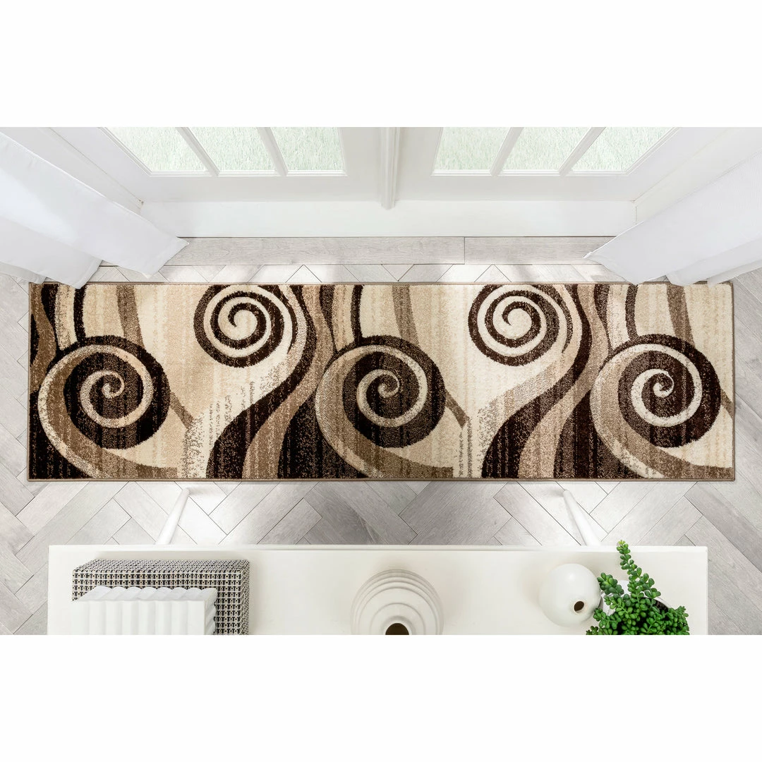 Well Woven 5'x7' Whirlwind Brown Modern Rug 11 Well Woven 5'x7' Whirlwind Brown Modern Rug