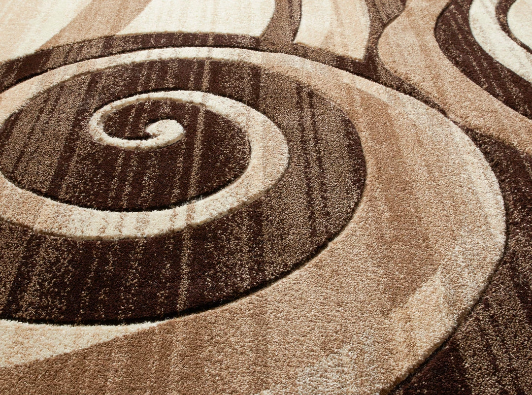 Well Woven 5'x7' Whirlwind Brown Modern Rug 6 Well Woven 5'x7' Whirlwind Brown Modern Rug
