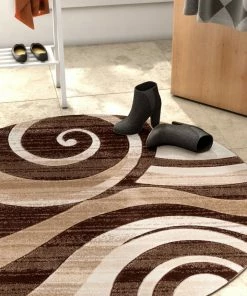 Well Woven 5'x7' Whirlwind Brown Modern Rug 18 Well Woven 5'x7' Whirlwind Brown Modern Rug