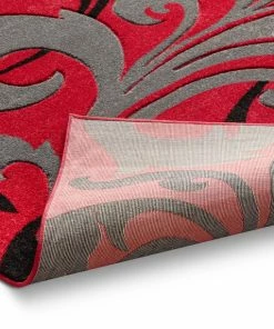 Well Woven Leslie Fleur De Lis Red Modern Rug