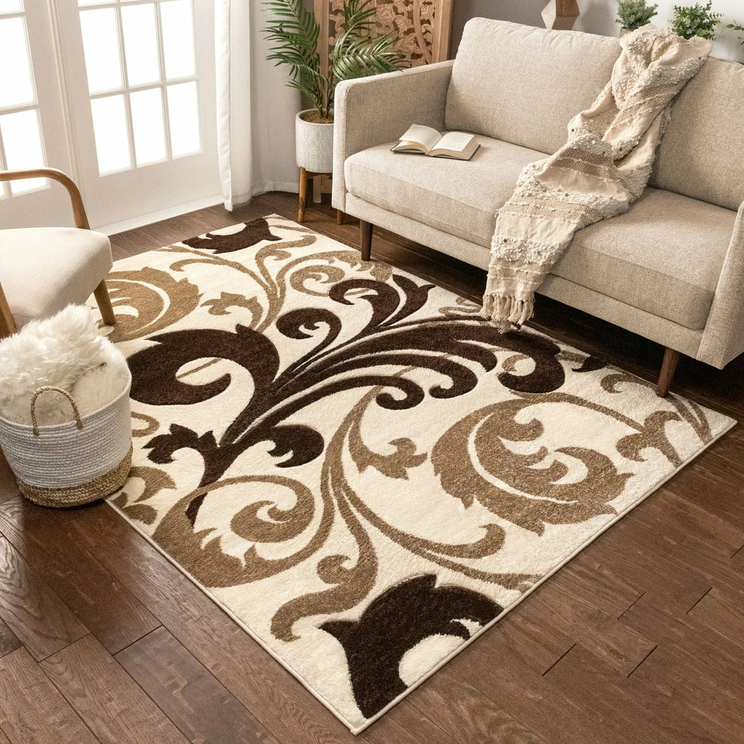 Well Woven Leslie Fleur De Lis Ivory Modern Rug 5 Well Woven Leslie Fleur De Lis Ivory Modern Rug