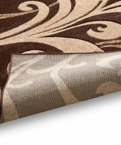 Well Woven Leslie Fleur De Lis Brown Modern Rug