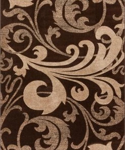 Well Woven Leslie Fleur De Lis Brown Modern Rug