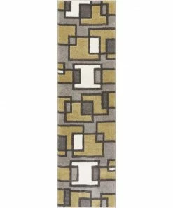 Well Woven Imagination Squares Gold Modern Rug 21 Well Woven Imagination Squares Gold Modern Rug