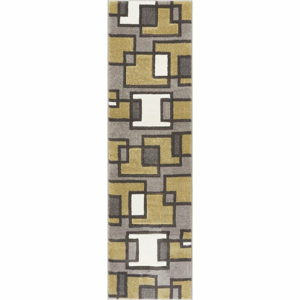 Well Woven Imagination Squares Gold Modern Rug 11 Well Woven Imagination Squares Gold Modern Rug