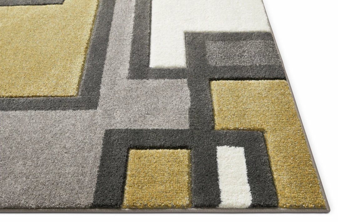 Well Woven Imagination Squares Gold Modern Rug 4 Well Woven Imagination Squares Gold Modern Rug