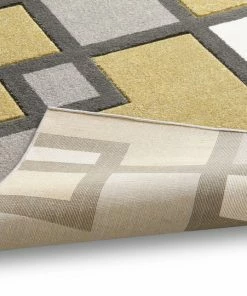 Well Woven Imagination Squares Gold Modern Rug 13 Well Woven Imagination Squares Gold Modern Rug