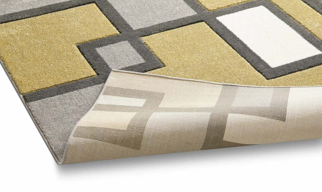 Well Woven Imagination Squares Gold Modern Rug 3 Well Woven Imagination Squares Gold Modern Rug