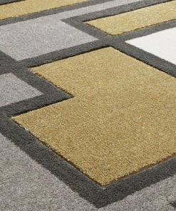 Well Woven Imagination Squares Gold Modern Rug 18 Well Woven Imagination Squares Gold Modern Rug