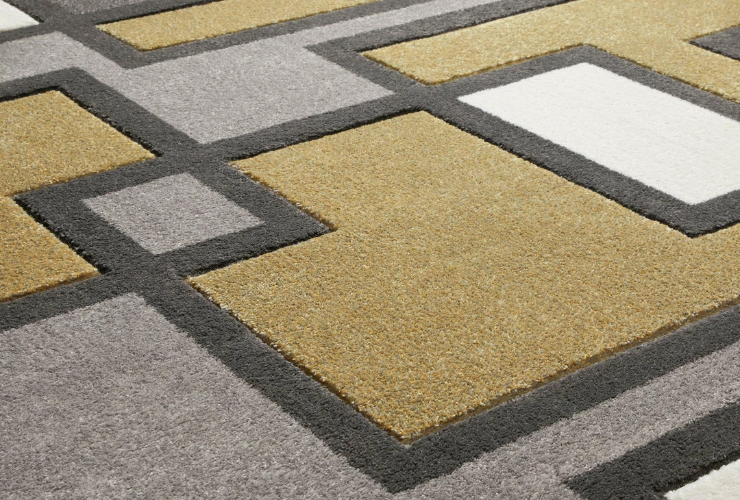 Well Woven Imagination Squares Gold Modern Rug 8 Well Woven Imagination Squares Gold Modern Rug