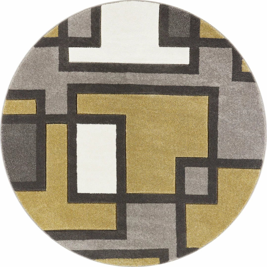 Well Woven Imagination Squares Gold Modern Rug 7 Well Woven Imagination Squares Gold Modern Rug