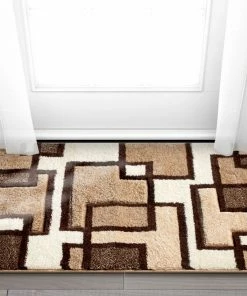 Well Woven Imagination Squares Cream Modern Rug 3'x5' 20 Well Woven Imagination Squares Cream Modern Rug 3'x5'
