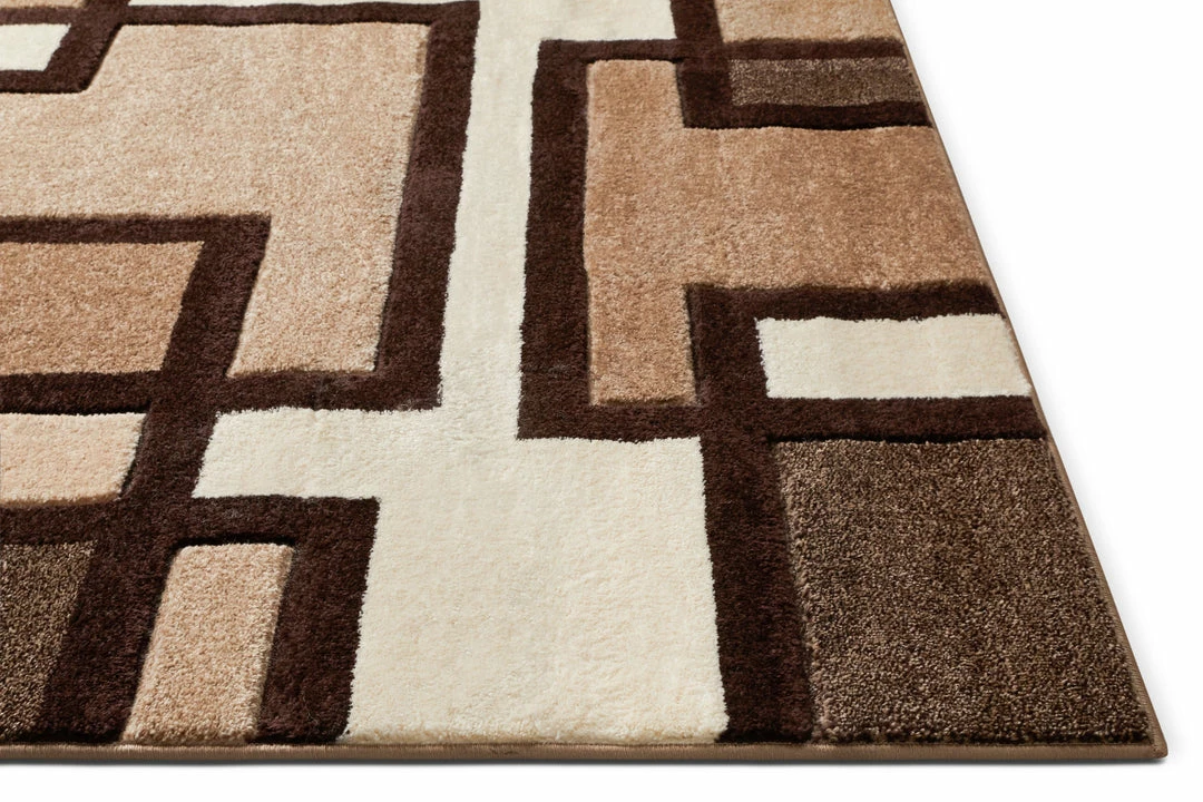 Well Woven Imagination Squares Cream Modern Rug 3'x5' 4 Well Woven Imagination Squares Cream Modern Rug 3'x5'