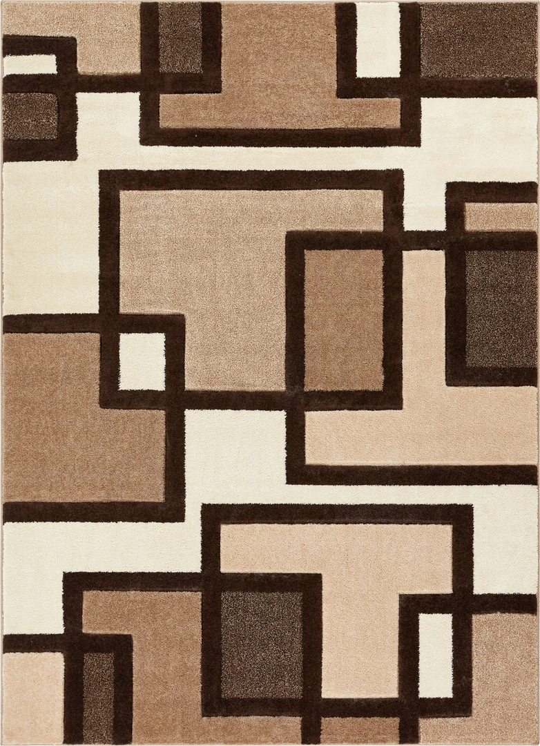 Well Woven Imagination Squares Cream Modern Rug 3'x5' 1 Well Woven Imagination Squares Cream Modern Rug 3'x5'