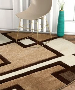 Well Woven Imagination Squares Cream Modern Rug 3'x5' 15 Well Woven Imagination Squares Cream Modern Rug 3'x5'