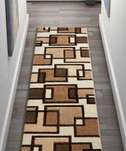 Well Woven Imagination Squares Cream Modern Rug 3'x5' 18 Well Woven Imagination Squares Cream Modern Rug 3'x5'