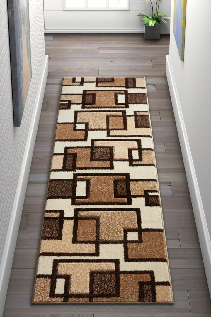 Well Woven Imagination Squares Cream Modern Rug 3'x5' 8 Well Woven Imagination Squares Cream Modern Rug 3'x5'