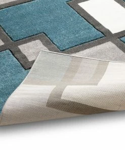 Well Woven Imagination Squares Blue Modern Rug