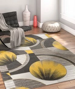 Well Woven Yolo Gold Modern Rug
