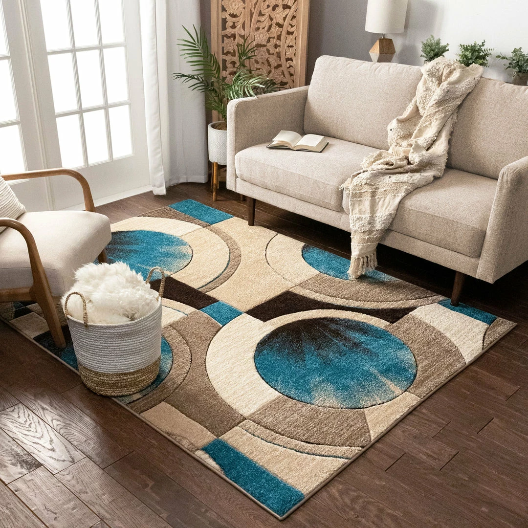Well Woven Yolo Blue Modern Rug 2 Well Woven Yolo Blue Modern Rug