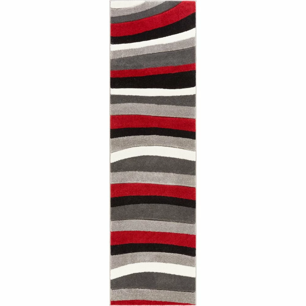 Well Woven Rad Waves Red Modern Rug 7 Well Woven Rad Waves Red Modern Rug