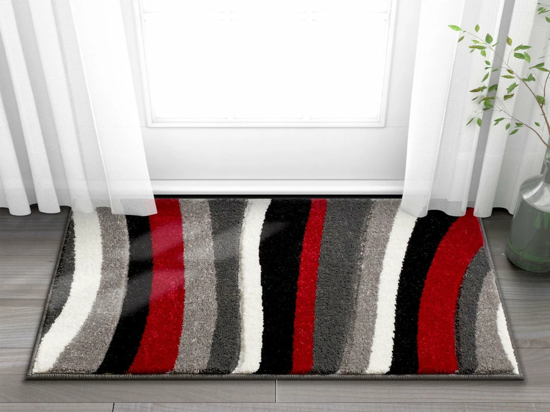 Well Woven Rad Waves Red Modern Rug 4 Well Woven Rad Waves Red Modern Rug