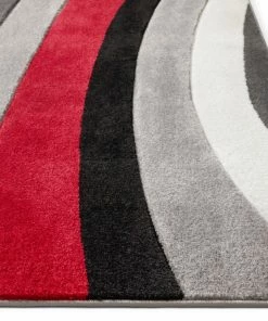 Well Woven Rad Waves Red Modern Rug 9 Well Woven Rad Waves Red Modern Rug