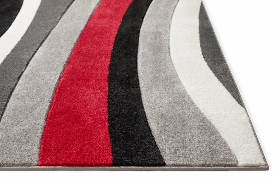 Well Woven Rad Waves Red Modern Rug 3 Well Woven Rad Waves Red Modern Rug