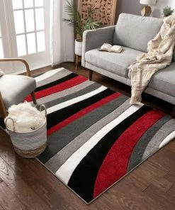 Well Woven Rad Waves Red Modern Rug 11 Well Woven Rad Waves Red Modern Rug