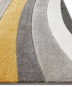 Well Woven Rad Waves Gold Modern Rug 7'10