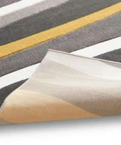 Well Woven Rad Waves Gold Modern Rug 7'10