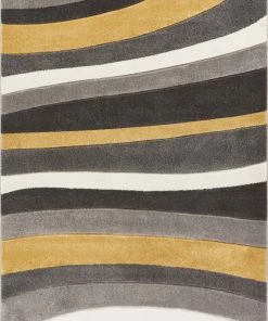 Well Woven Rad Waves Gold Modern Rug 7'10" X 9'10"