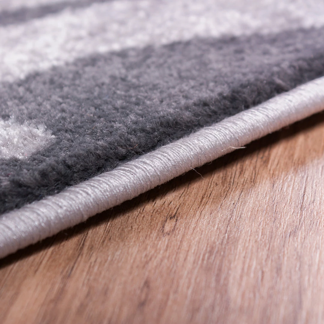 Well Woven Rosetta Grey Modern Rug Grey & Silver 3 Well Woven Rosetta Grey Modern Rug Grey & Silver