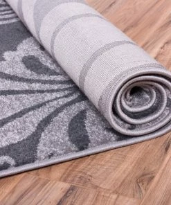 Well Woven Rosetta Grey Modern Rug Grey & Silver