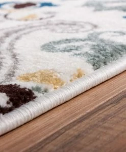 Well Woven Darling Floral Gold Geometric Rug